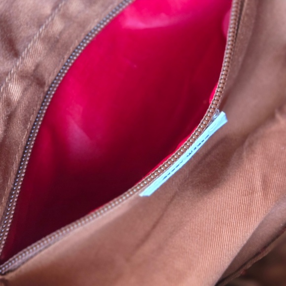 ✨ Gerry Weber Red Faux Ostrich Leather Shoulder Bag Purse Handbag ✨ - Picture 5 of 8